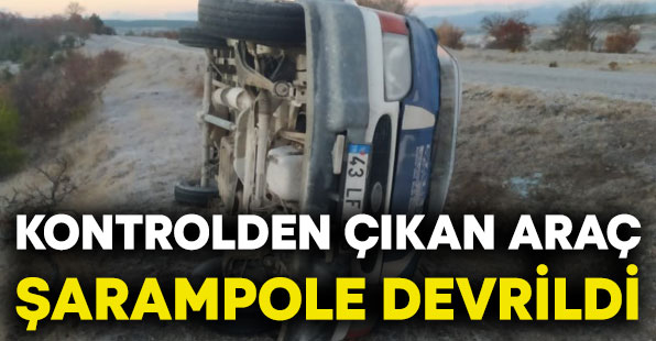 Kütahya'nın Emet ilçesinde otomobilin