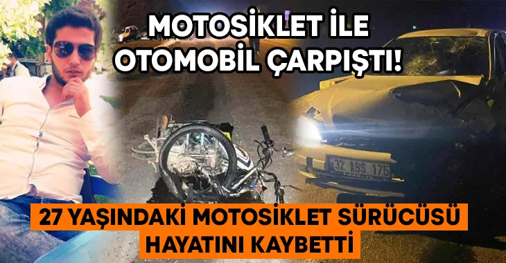 Kütahya’nın Simav ilçesinde, motosiklet