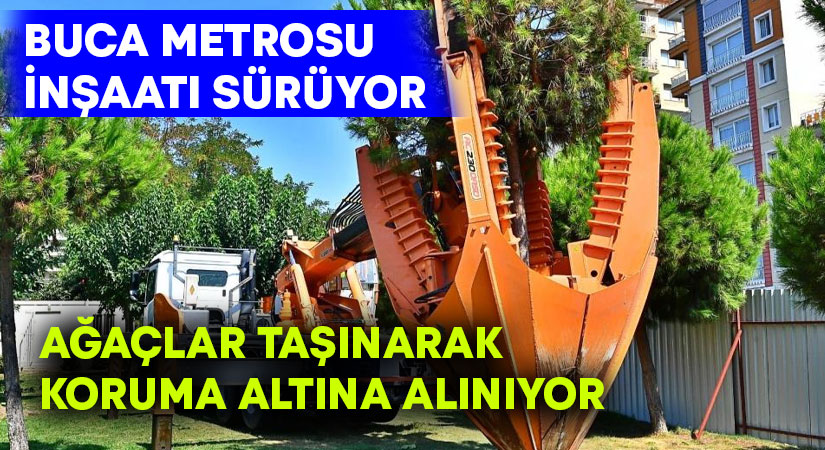 Buca Metrosunun inşaat çalışmalarına