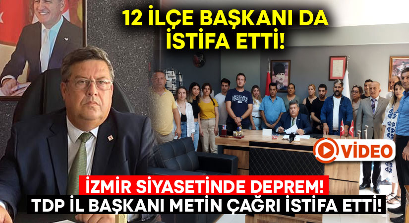 İzmir siyasetinde istifa depremi