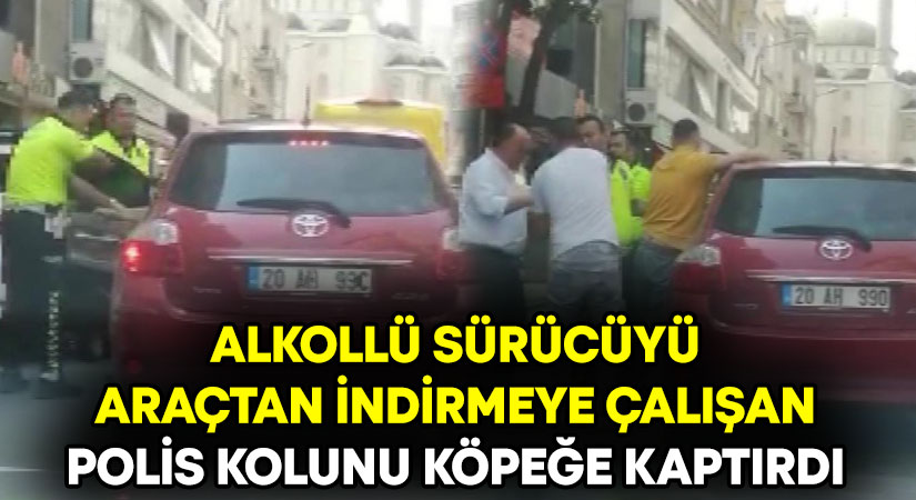 Denizli’de alkollü sürücünün engel