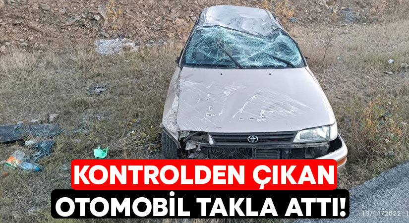 Afyonkarahisar’da kontrolden çıkan otomobil