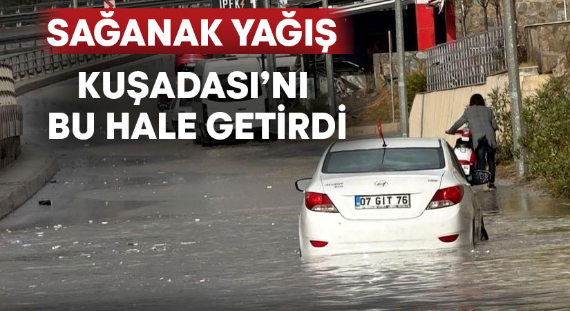 Aydın'ın Kuşadası ilçesinde, kuvvetli