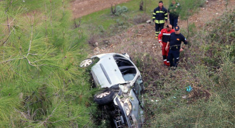 Muğla’da kontrolden çıkan otomobil