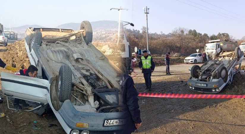 Kütahya'nın Tavşanlı ilçesinde otomobil