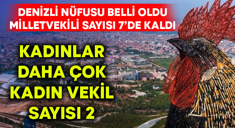 Denizli'nin nüfusu belli oldu.