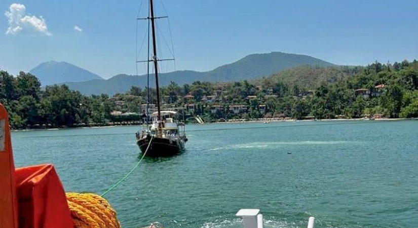 Muğla'nın Fethiye ilçesinde körfezde