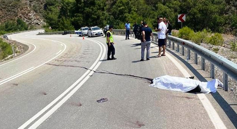 Muğla’nın Datça ilçesinde motosikletin