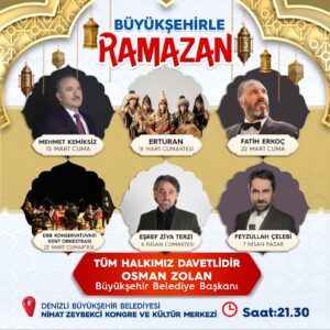 BÜYÜKŞEHİR’DEN RAMAZAN AYINA ÖZEL 6 FARKLI PROGRAM