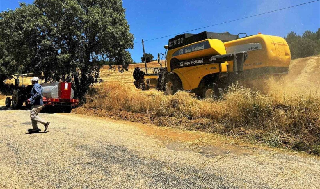 KÜTAHYA’DA BİÇERDÖVERLERİN YANINDA SU