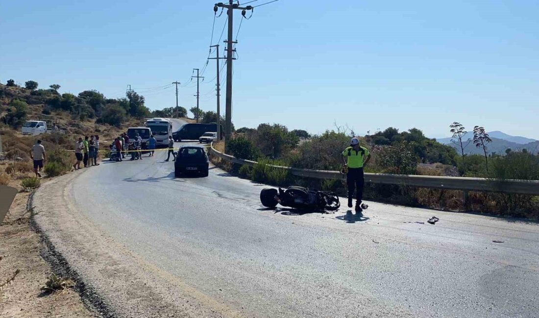 Muğla'nın Bodrum ilçesinde motosikletle