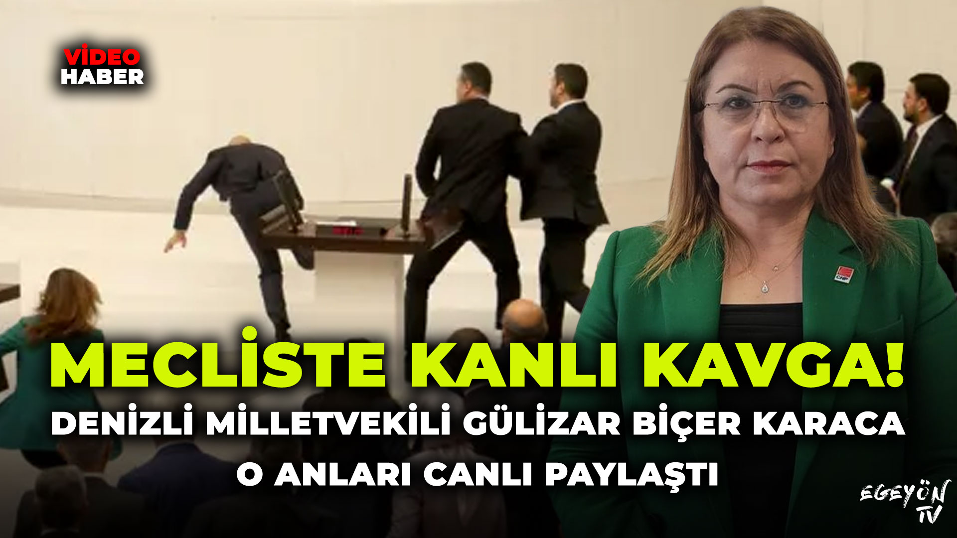 Mecliste Kanlı Kavga! CHP Denizli Milletvekili Gülizar Biçer Karaca O Anları Canlı Paylaştı!