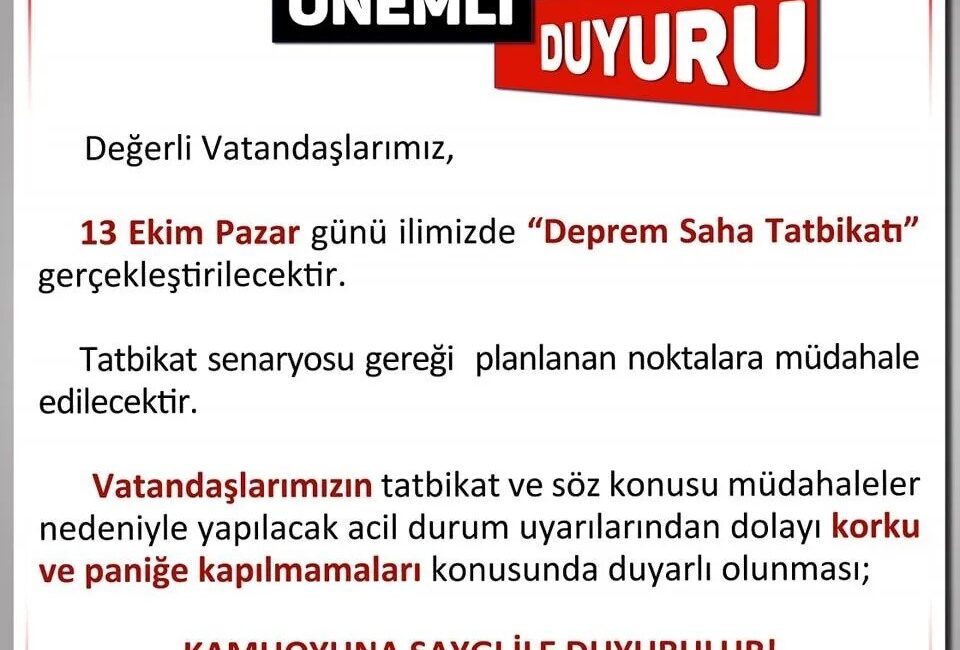 UŞAK VALİLİĞİ, 13 EKİM