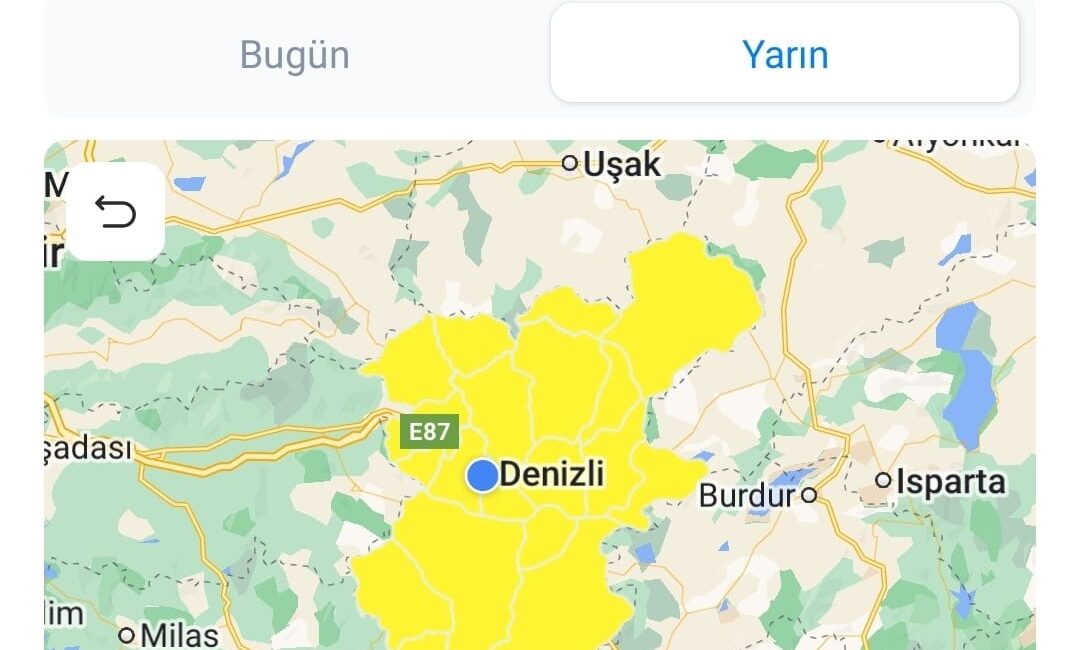 Meteoroloji Genel Müdürlüğü Denizli’yi