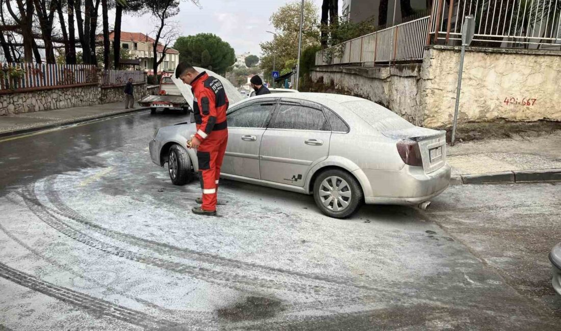 YATAĞAN’DA ARAÇ YANGINI KORKUTTU