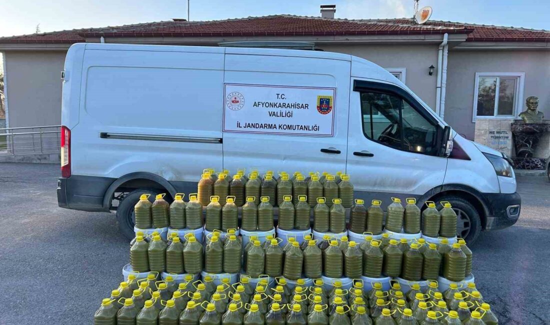 AFYONKARAHİSAR’DA JANDARMA SAHTE ZEYTİNYAĞI