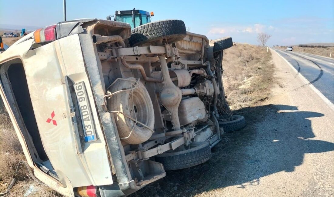 AFYONKARAHİSAR’DA KONTROLDEN ÇIKARAK ŞARAMPOLE