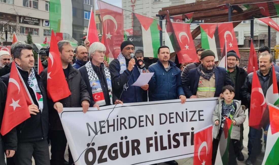 KÜTAHYA'DA GAZZE İÇİN PROTESTO: