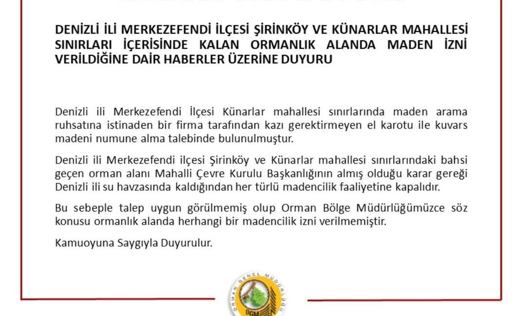 DENİZLİ’NİN MERKEZEFENDİ İLÇESİNE BAĞLI